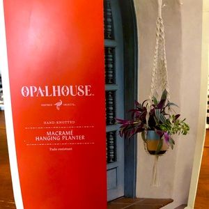 New in package Opal House macramé plant hanger.